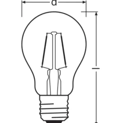 Osram LED Star Classic Decor E27 Päron Filament Matt 2.5W 235lm - Gul | Ersättare 23W