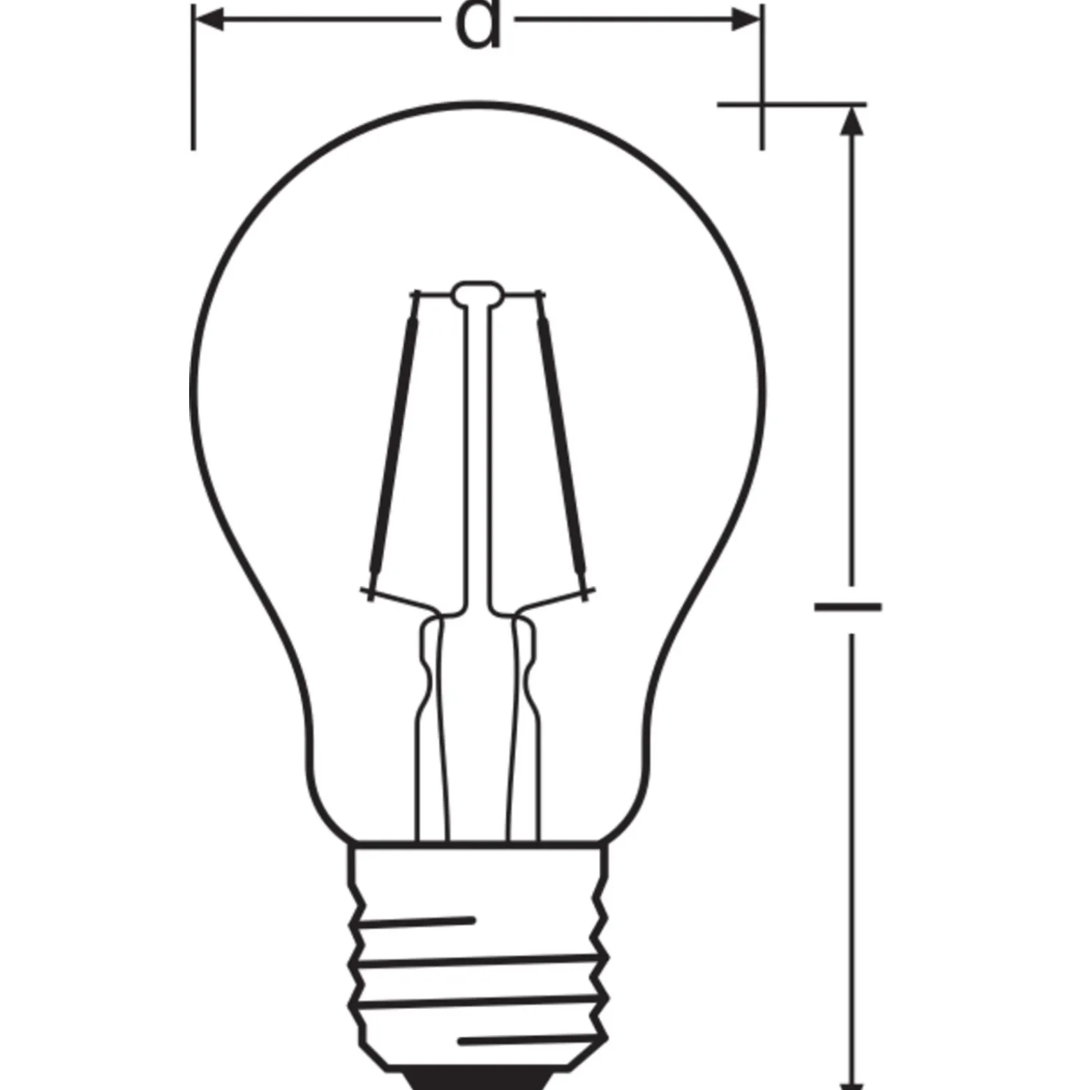 Osram LED Star Classic Decor E27 Päron Filament Matt 2.5W 235lm - Gul | Ersättare 23W
