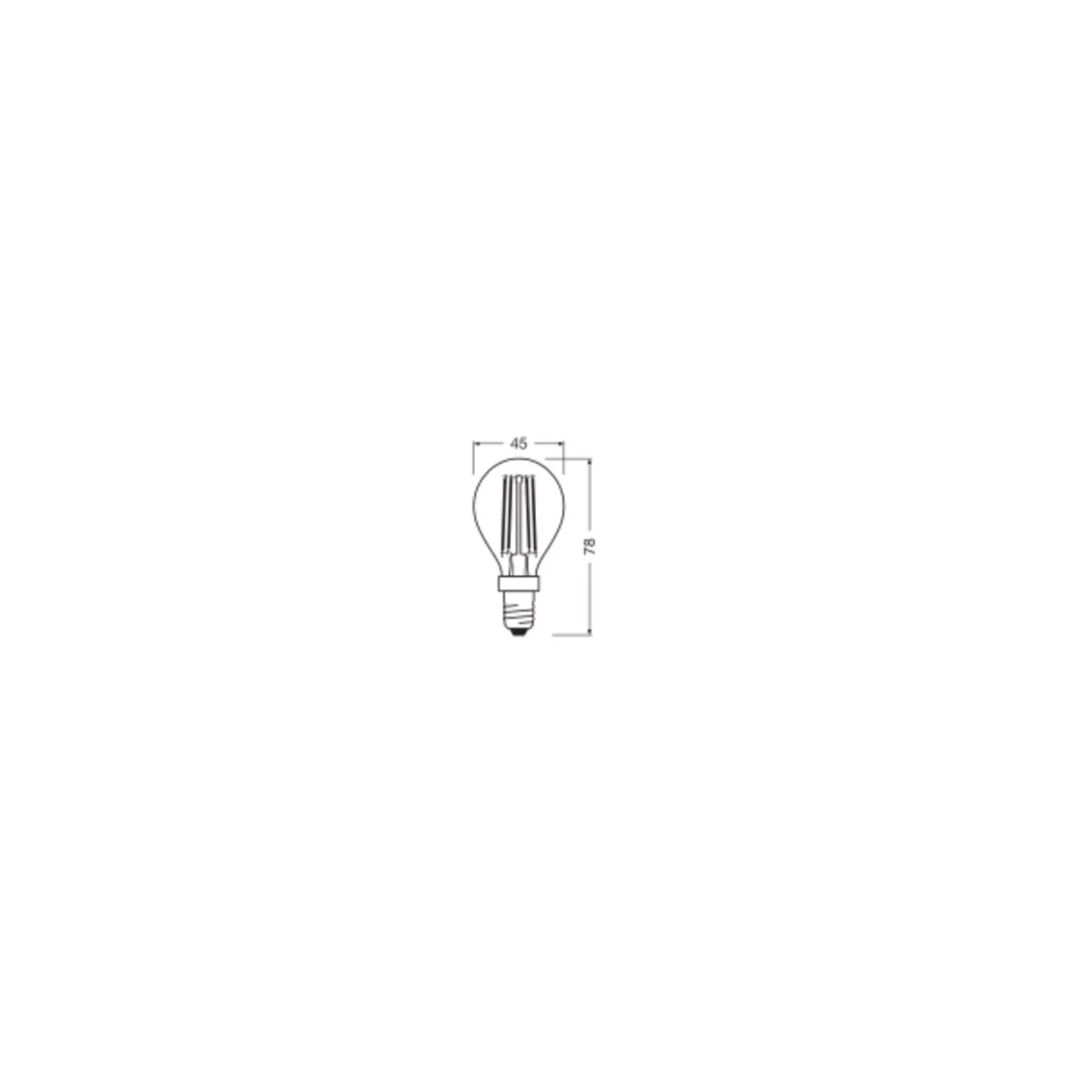 Osram Parathom Classic LED E14 Boll Filament Klar 4W 470lm - 827/840 Extra Varm Vit / Kallvit | Relax och Active - Ersättare 40W