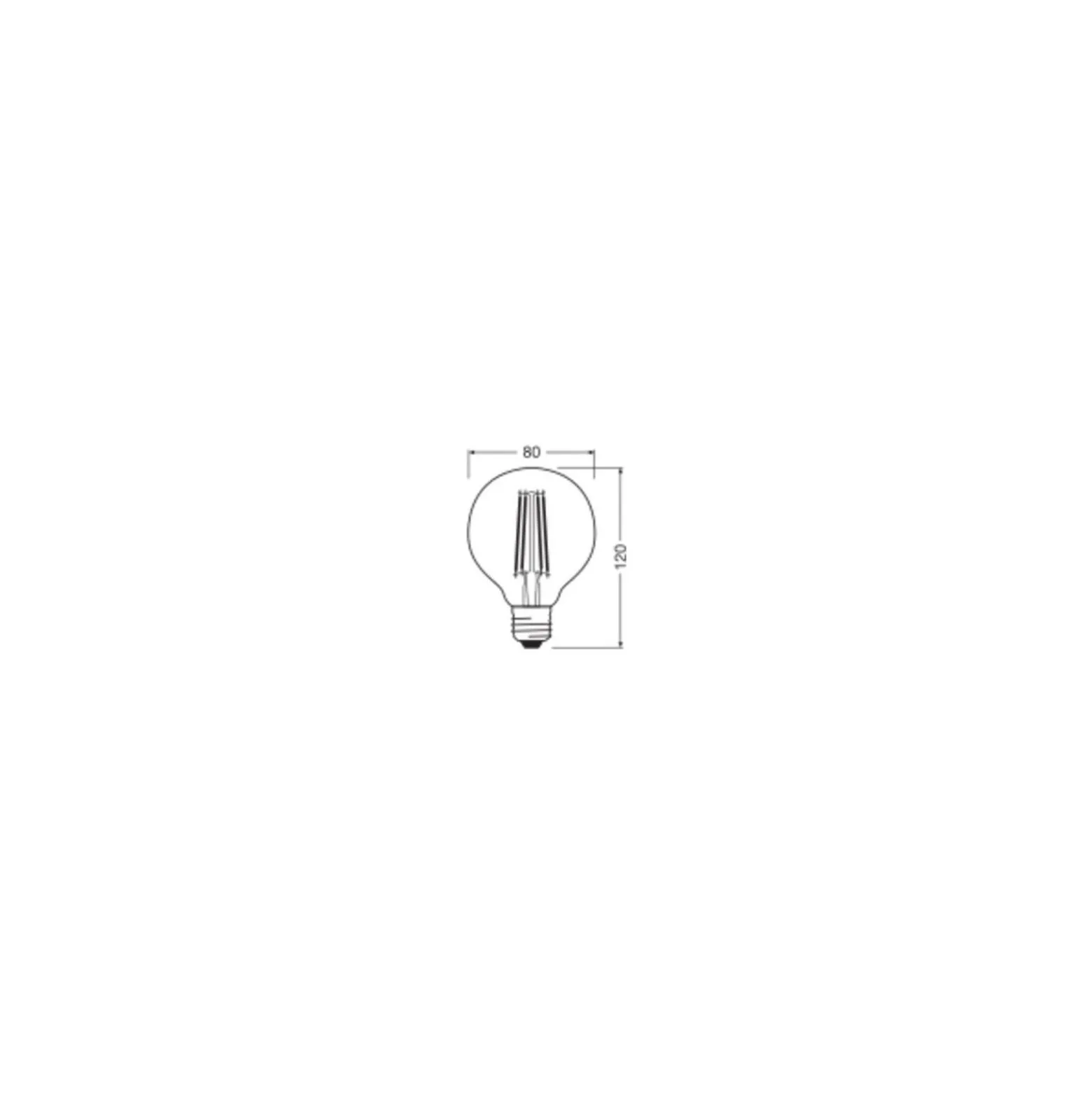 Osram Vintage 1906 LED E27 Globe Filament Guld 7.2W 806lm - 824 Extra Varm Vit | Ersättare 60W