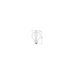 Osram Vintage 1906 LED E27 Globe Filament Smokey 95mm 3.4W 100lm - 818 Extra Warm White