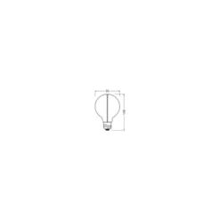 Osram Vintage 1906 LED E27 Special Filament Klar 2.2W Päron120lm - 827 Extra Varm Vit | Ersättare 15W