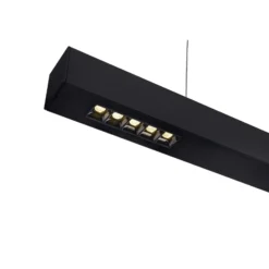 SLV Q-Line Pendellampa Aluminium Svart 93W 4600lm - 940 Kallvit | Bästa Färgåtergivning - UGR<11 - Dimbar
