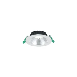 Sylvania LED Downlight Insaver Slim Aluminium Vit 1150lm 70D - 830 Varm Vit | Utskärning 150mm - IP44 - UGR <19