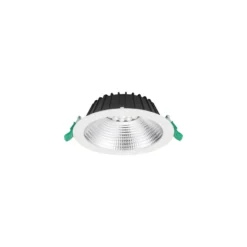 Sylvania LED Downlight Insaver Slim 175 Aluminium Vit 13W 1700lm 70D - 840 Kallvit | Utskärning 175mm - IP44 - Dimbar