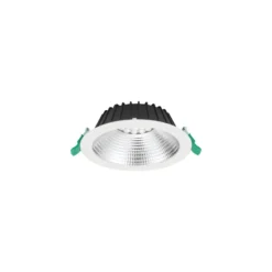 Sylvania LED Downlight Insaver Slim Aluminium Vit 13W 1650lm 70D - 830 Varm Vit | Utskärning 175mm - IP44 - UGR <19