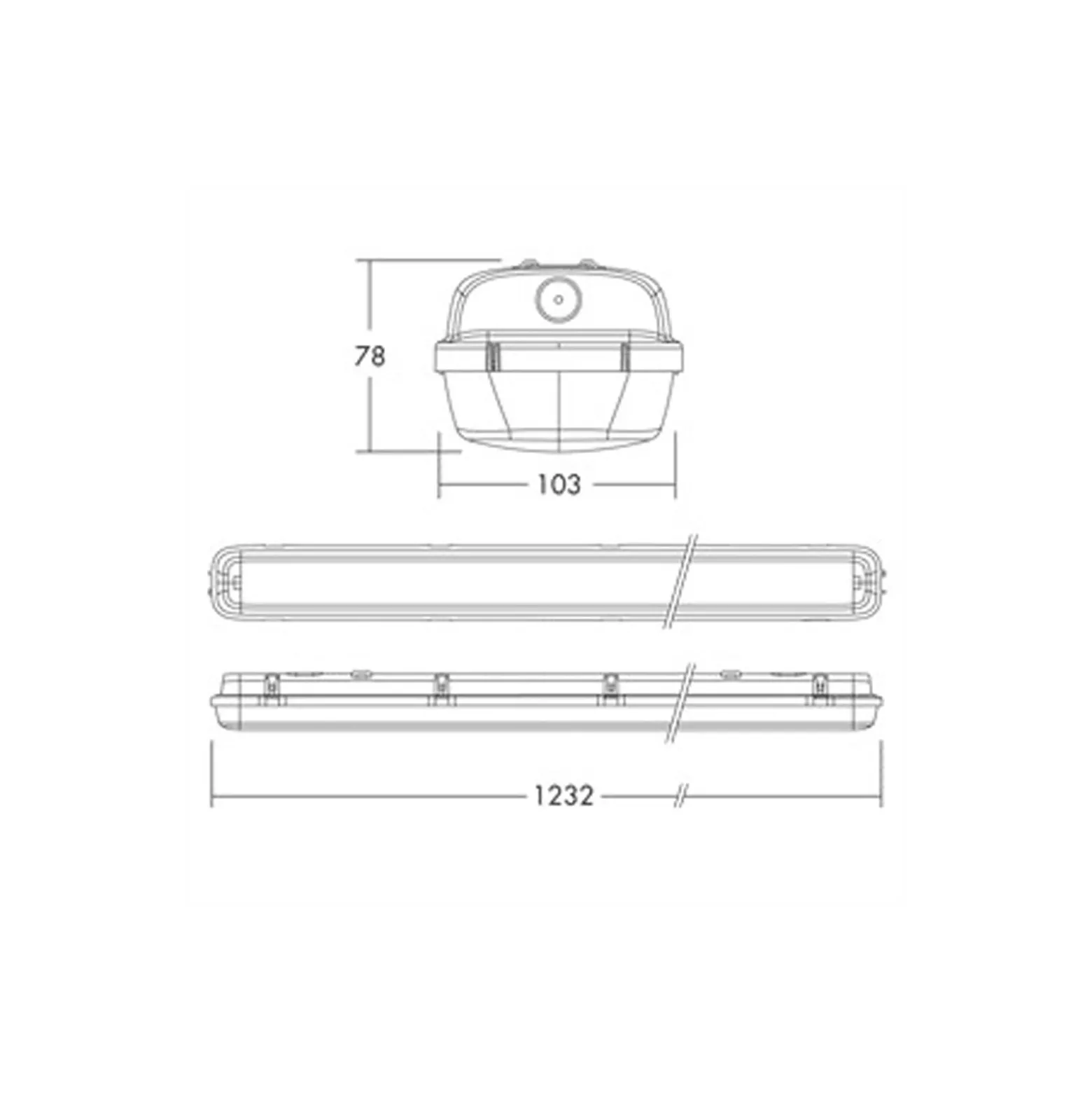 THORNeco LED Allmänbruksarmatur Vattentät Julie 38W 4200lm - 840 Kallvit | 120cm