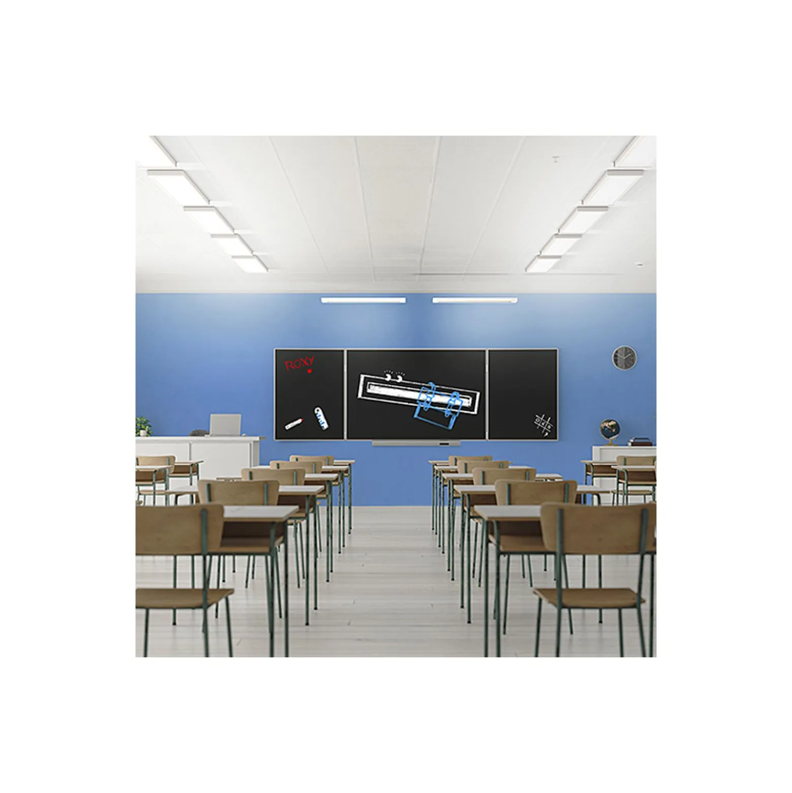 THORNeco LED Panel ROXY Aluminium Vit 37/39/41/43W 4633/4905/5177/5450lm - 840 Kallvit | 150x30cm - UGR < 19