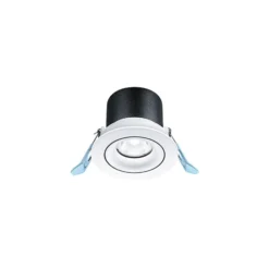 THORNeco LED Spot LILY Svart 9W 900lm 38D - 930 Varm Vit | 82mm - Utskärning 68mm - IP44 - Bästa färgåtergivning - Dimbar