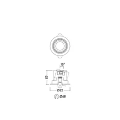 THORNeco LED Spot LILY Svart 9W 900lm 38D - 930 Varm Vit | 82mm - Utskärning 68mm - IP44 - Bästa färgåtergivning - Dimbar